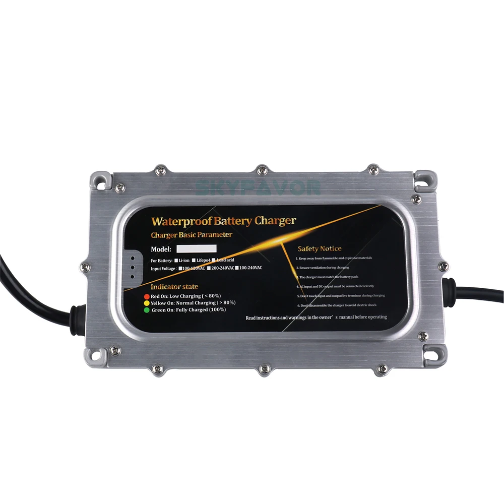 Customized dustproof waterproof 24V battery charger 24V 15A Automatic smart battery chargers for lithium ion lifepo4 lead acid