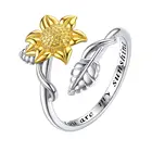 Ring Shaped Cute Opening Flower Ring Sterling Silver Flower Shaped Ring For Monogram