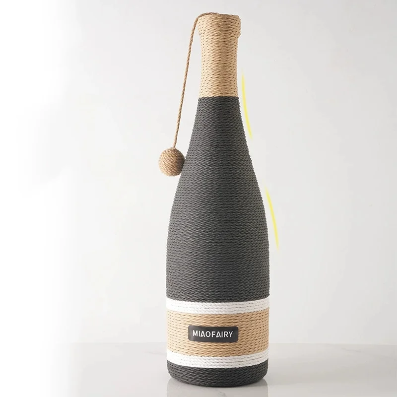 New Hot Selling Wine Model Cat Scratch Board Toy Suction Cup Base Safer Cat Toy Pet Supplies supplier