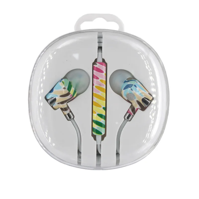 In Stock Premium Quality Phone Earphone 3.5mm In-ear Wired Earphone Painted Earphone for Apple Huawei oppo Xiaomi Mobile Phone