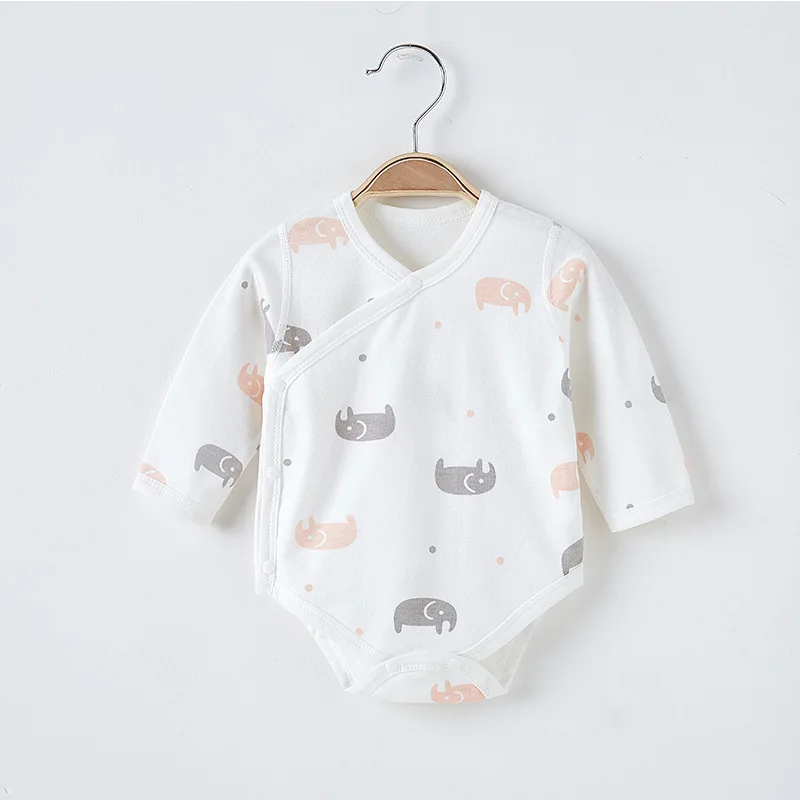 Soft Combed Cotton New Born Baby Clothes Set Long Sleeves Baby Clothing Girls Jumpsuit Baby Clothes