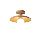 Decoration Nordic Design Round Solid Beach Wood E27 Socket Hanging Bedroom Ceiling Lamp For Living Room