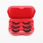 Pair Box Wholesale OEM ODM Private Label 3d 5d Faux Mink Eyelashes 3 Pair With Own Brand Packaging Box