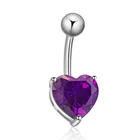 Piercings Multi-color Women Sexy Navel Heart Piercings Jewelry Crystal Belly Ring Jewelry