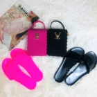Handbags Brands New Arrival Designers Handbags Famous Brands Pvc Bag Jelly Purse Women Purse And Sandals Set