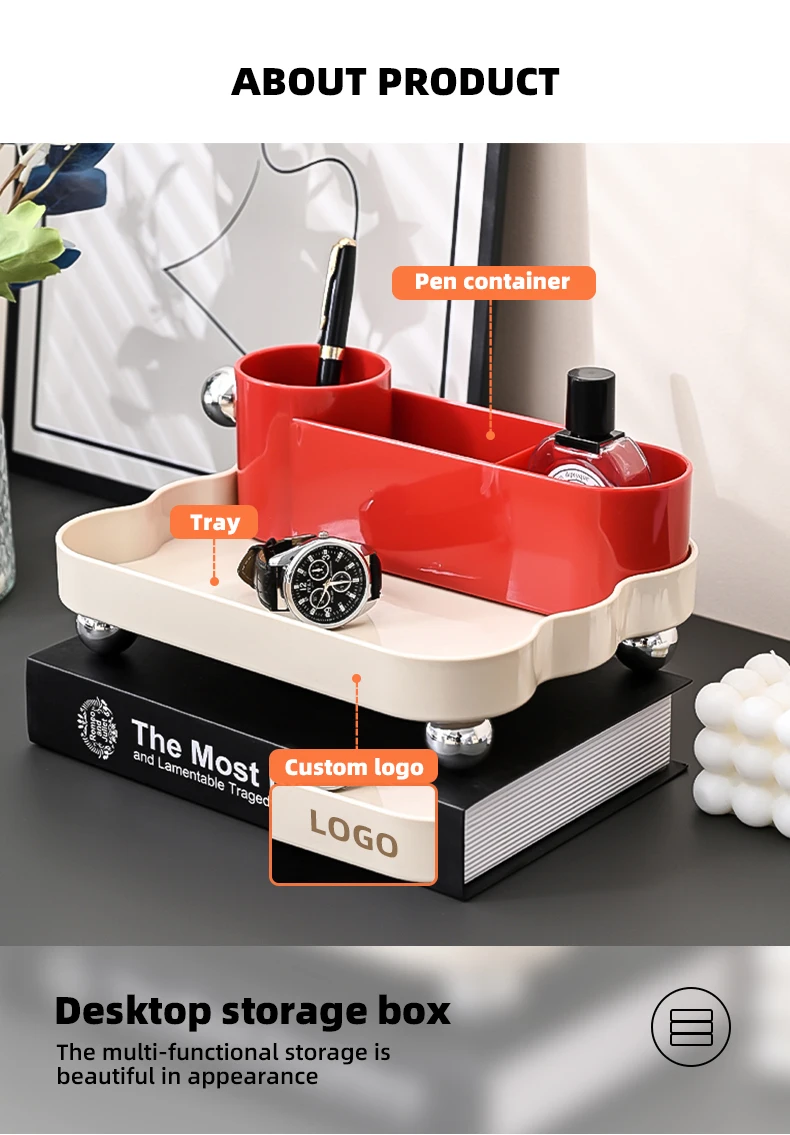 Wannuo Plastic Desktop Tray Entryway Storage Organizer Customizable Logo Storage Tray Stylish Plastic Storage Tray details