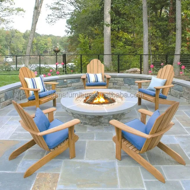 Outdoor patio garden sofa adirondack chair teak lounge chair furniture wood