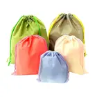 Color Plastic Bags Great Standard Custom Color Double-sided Matte Double Layer Drawstring Plastic Bags