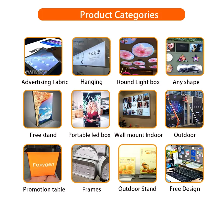 Custom Single Sided Wall Led Backlit Aluminum Frame SEG Fabric Led Light Box Lightbox Advertising Lightboxes for Indoor Outdoor supplier