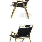 Custom Logo Outdoor Portable Wood Grain Aluminum Frame Folding Camping Chair