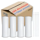 USA Warehouse Stocked 20oz Stainless Steel Straight Sublimation Blanks Tumblers