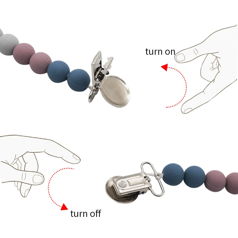 Wellfine BPA Free Quality Silicone Beads 20mm Keychain Non-Toxic Custom Silicone Bead bracelet Keyring