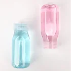 Plastic Bottles New Arrival Empty Pet Plastic Juice Packaging Transparent Pink Bottles With Cap