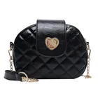 Bag Black 2019 New Female Bag Fashion Trend Mini Bag Heart Lock Diamond Crossbody Black Handbag