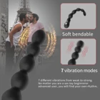 Silicone Anal Toys Flexible Silicone Design Anal Sex Toys Vibrator Vibrating Anal Beads Butt Plug