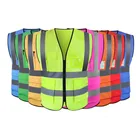 Vest Pocket Safety Vest With Pocket 160g Construction Reflective Traffic Road Working Jackets Safety Vest With Pocket