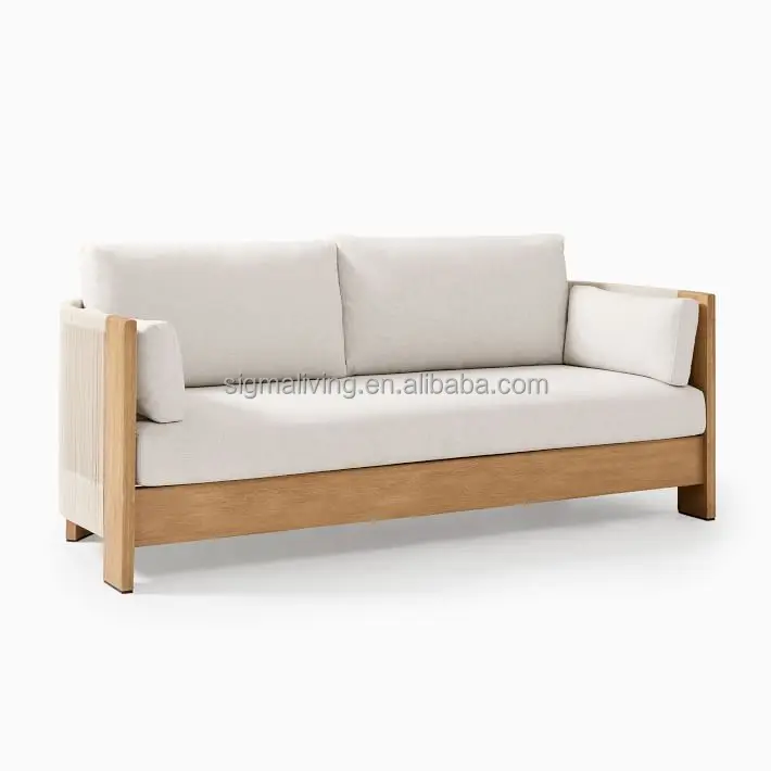 Teak outdoor furniture hotel patio set garden sofas rope solid wood dinning chair