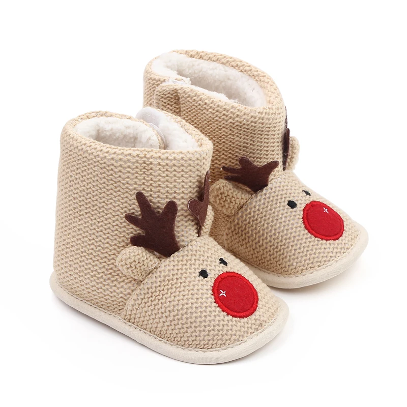 0-1 Year Old Infants Winter Cartoon Moose Baby Cute Warm Soft Sole Toddler Cotton Boots details