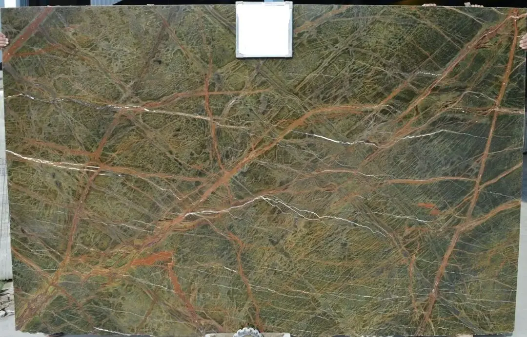 product china suppliers modern green rainforest brown marble slab polished surface 1 year warranty for villa flooring and wall tiles680322-6