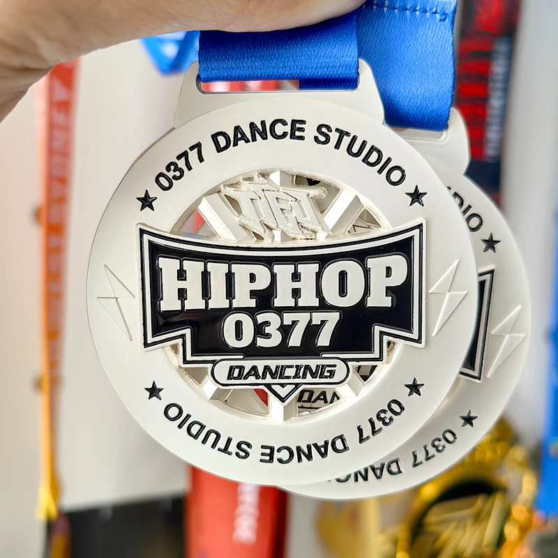 Custom 3D Sports Medals Personalized Gold Silver Bronze Stars for Dance Cheerleading School-Made From Aluminium details