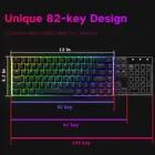 AJAZZ AK33 Compact 82 Keys Anti-Ghosting RGB Backlit Mechanical Gaming Keyboard For Win PC Gamer