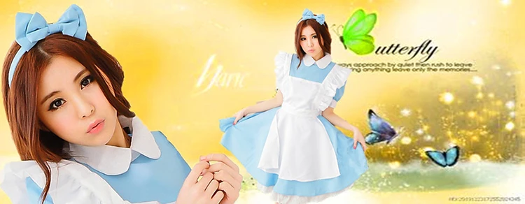 Alice in Wonder Land Cosplay Costume - Lolita Dress Maid Apron