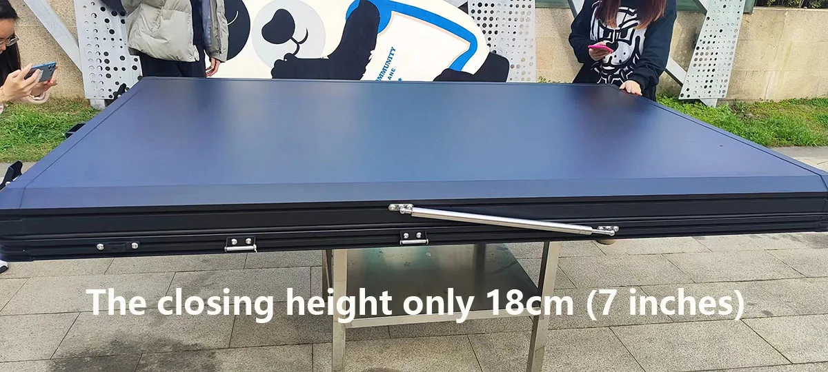 3-4 Person Hard Shell Roof Top Tent with 320G Oxford Cloth and 210x132x150cm Open Size for SUV Rooftop Camping