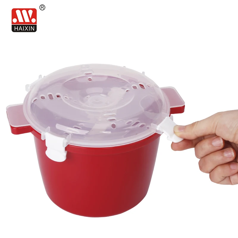 Haixing Plastic High Quality Microwave Steamer Cooker Cup for Microwave Oven Cooking Rice Noodle 14422