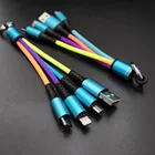 Multi Clip On Charger Multi Cable Keychain Multi Charger Type C 3 In 1 Clip On Charging Cable