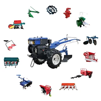 High Quality sifang 151 chassis Diesel power single/double pear With 22hp small 2 Wheel walk-behind Tractor Good Price In Kenya
