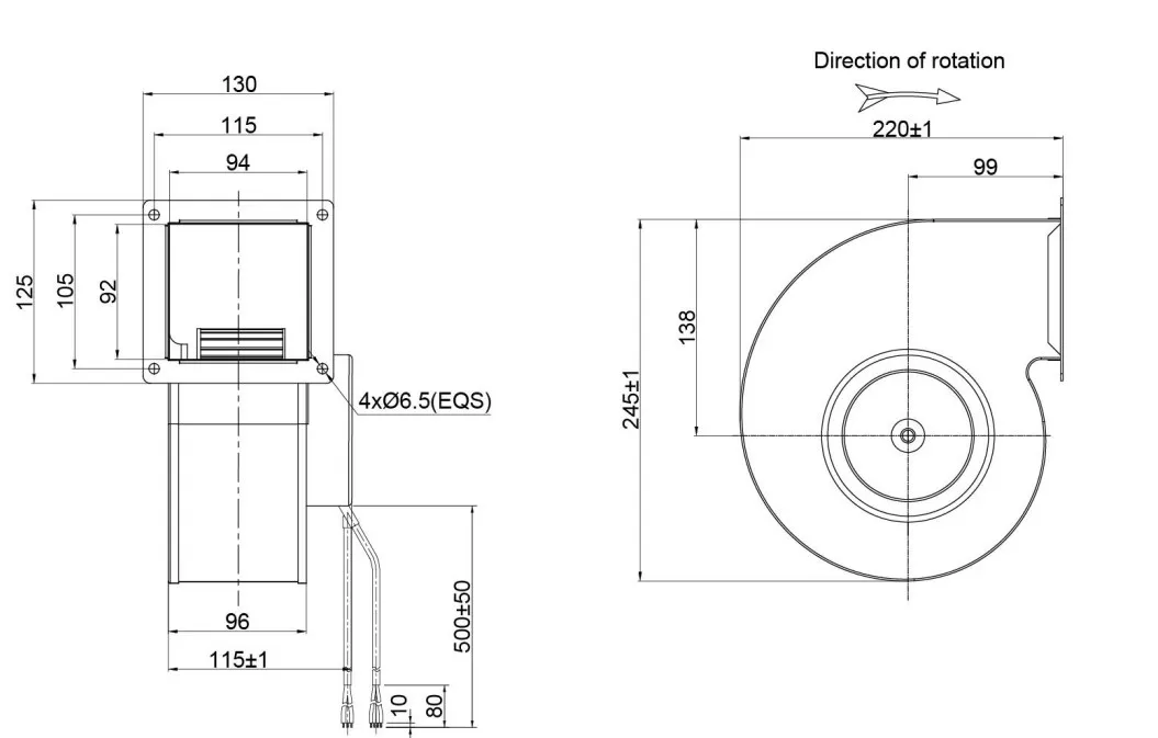 Centrifugal Blower, 24VDC, 160mm, Stainless, Steel - detail 4