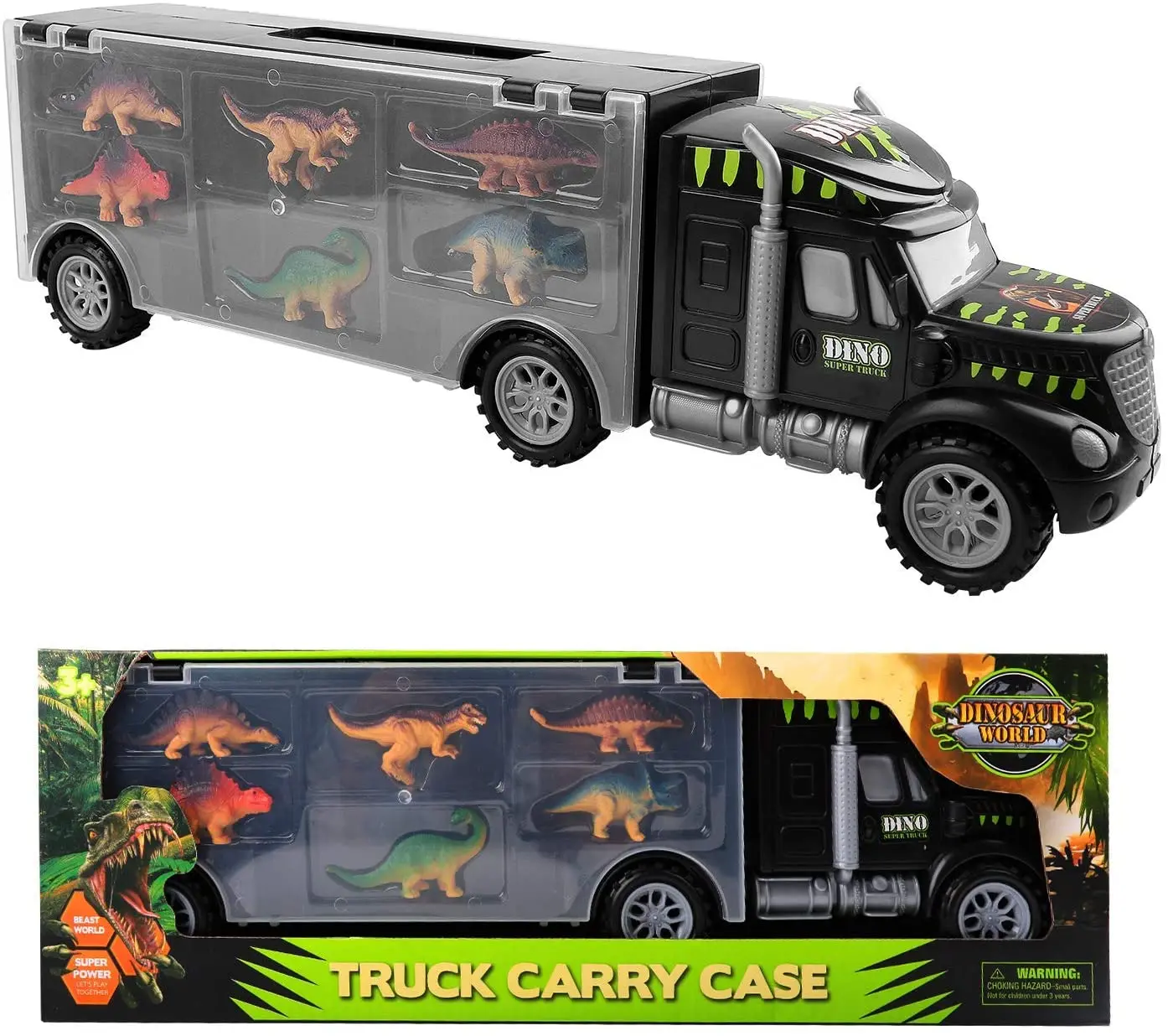 dinosaur truck carry case