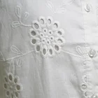 Cotton Lace Popular High Quality Winter Embroidery Cotton Long Sleeves Women Shirt With Lace Cuff