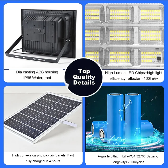 Outdoor Garden Light 100w 200w 300wLed lights decorate the waterproof reflective solar floodlight garden patio