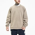 100% Cotton Sweaters Custom Solid Color Oversized Crew Neck 100% Cotton Knitted Men's Sweaters