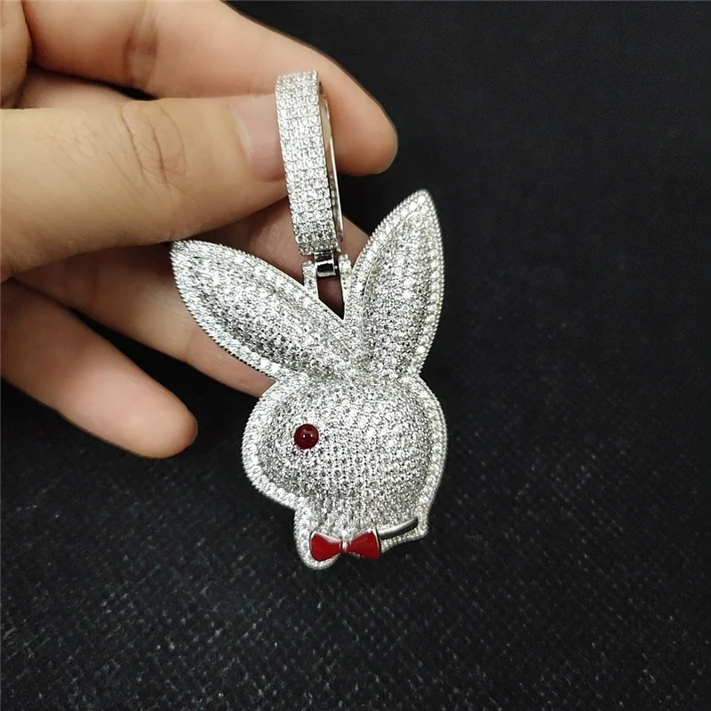 diamond rabbit pendant