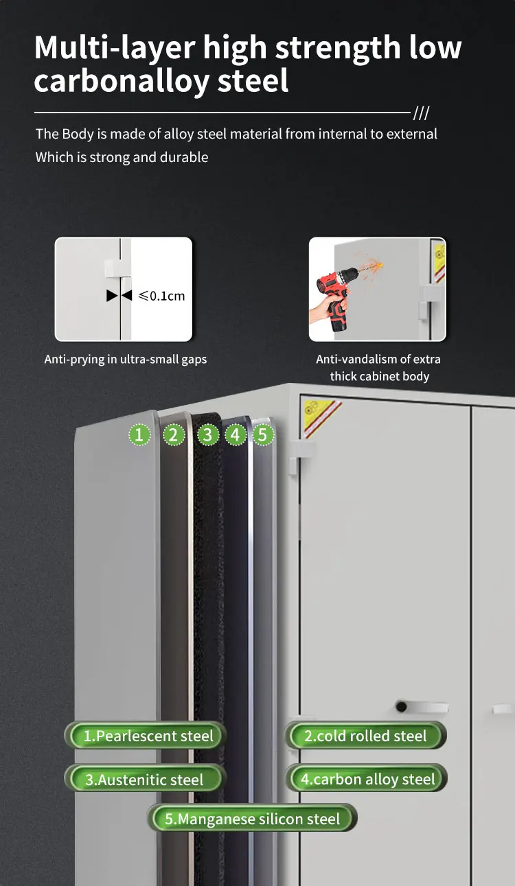 CEQSAFE High Security Metal Digital Mechanical Combination Lock Fireproof Safe Box Electronic Double Lock Doors Vault Safe supplier