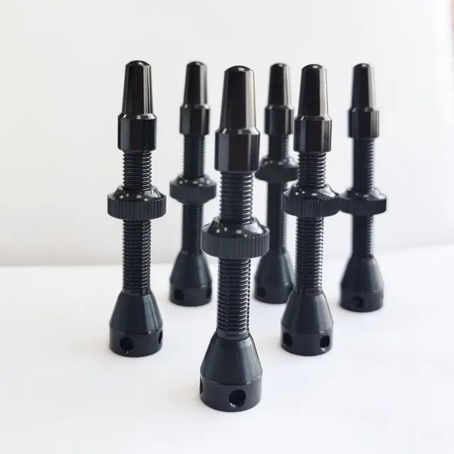 Custom Premium Quality French Tubeless Valve with Caps Colored Aluminum Alloy Bicycle Valve for Rear Bike