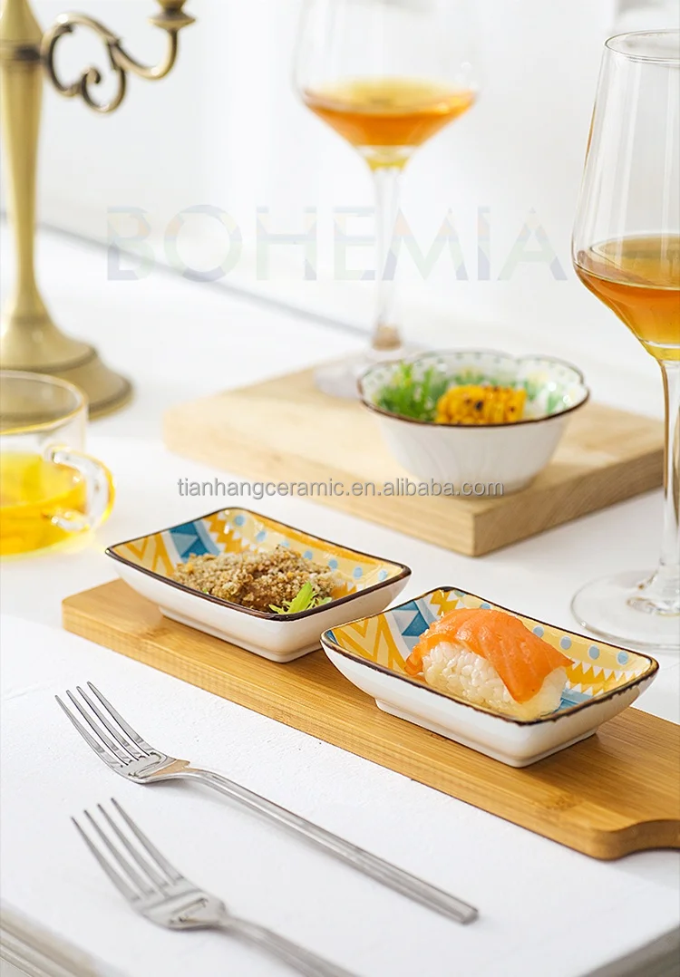 Bohemian ceramics 4.5 inch rice bowl household tableware dinner bowl soup bowl wholesale.jpg