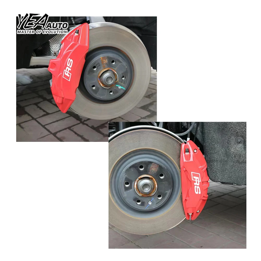 product car brake caliper protect 4pcs auto brake system for audi a4 a5 a6 q5 car calipers brake cover with logo sticker-7