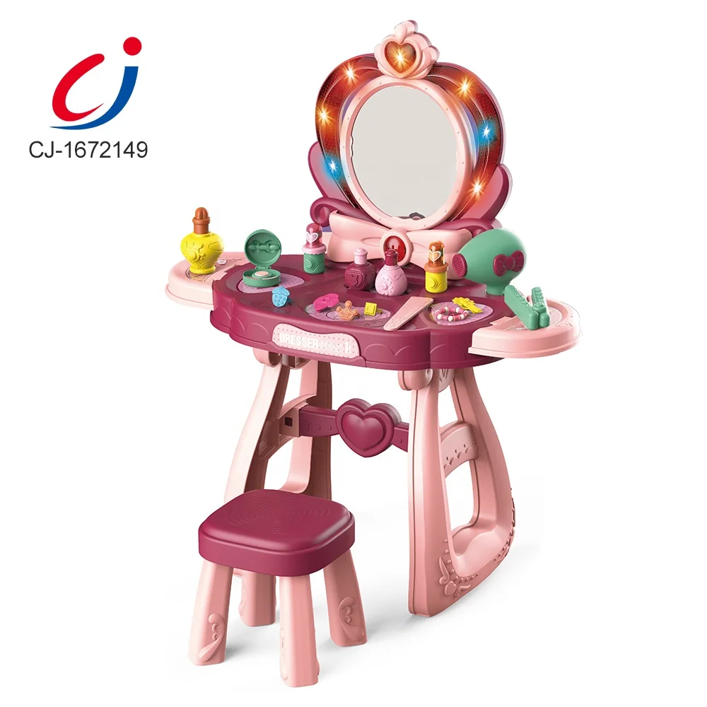 Fashion beauty children toys girls, Light music make up toy table