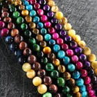 Beads Factory Price 4mm 6mm 8mm 10mm 12mm Smooth Round Beads Tiger's Eye Gem Stone Beads Jewelry Making