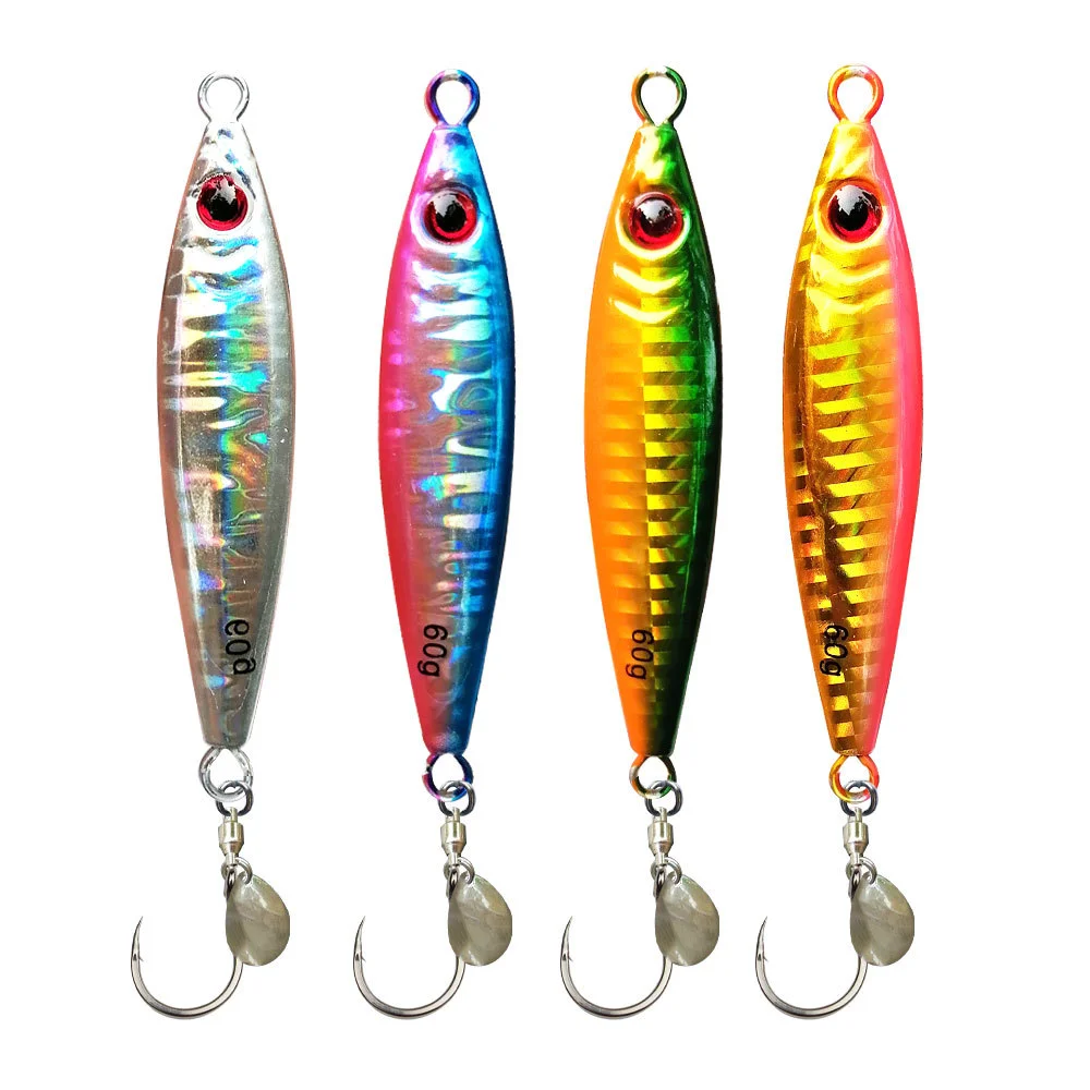 Full size long casting fixture bait sinking saltwater artificial metal fixture bait sea bass fishing