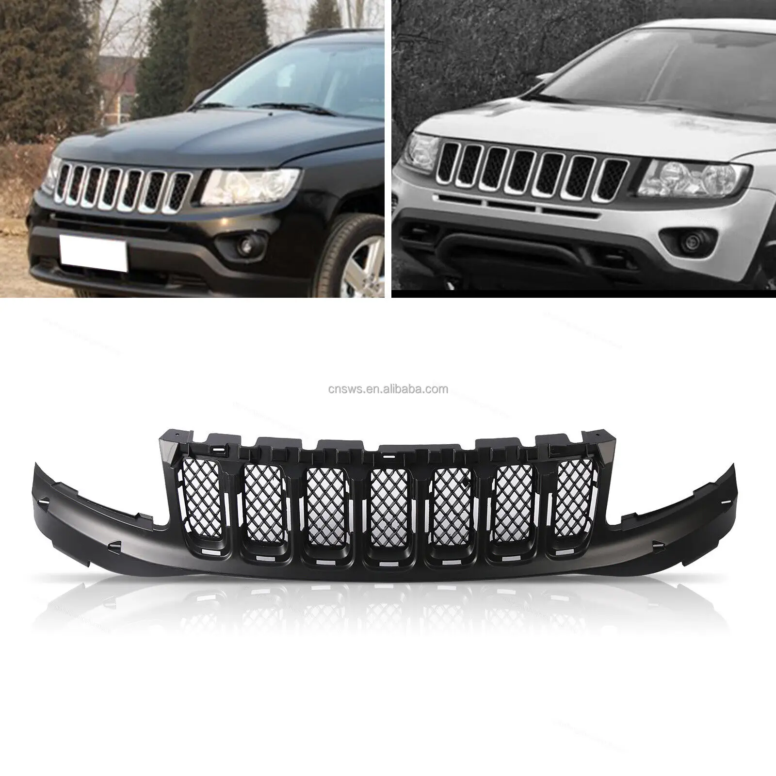 produit pour calandre de pare-chocs avant supérieure texturée noire 2011ab2017-68109866 Jeep Compass 508 35