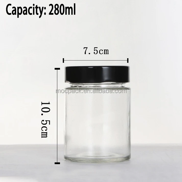 product glass jars food grade jam bottle glass jar straight sided clear glass candle jar with lid-32