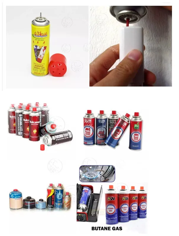 Automatic Aerosol LPG Butane Refrigerant Cylinder Canned Gas Filling Machines factory