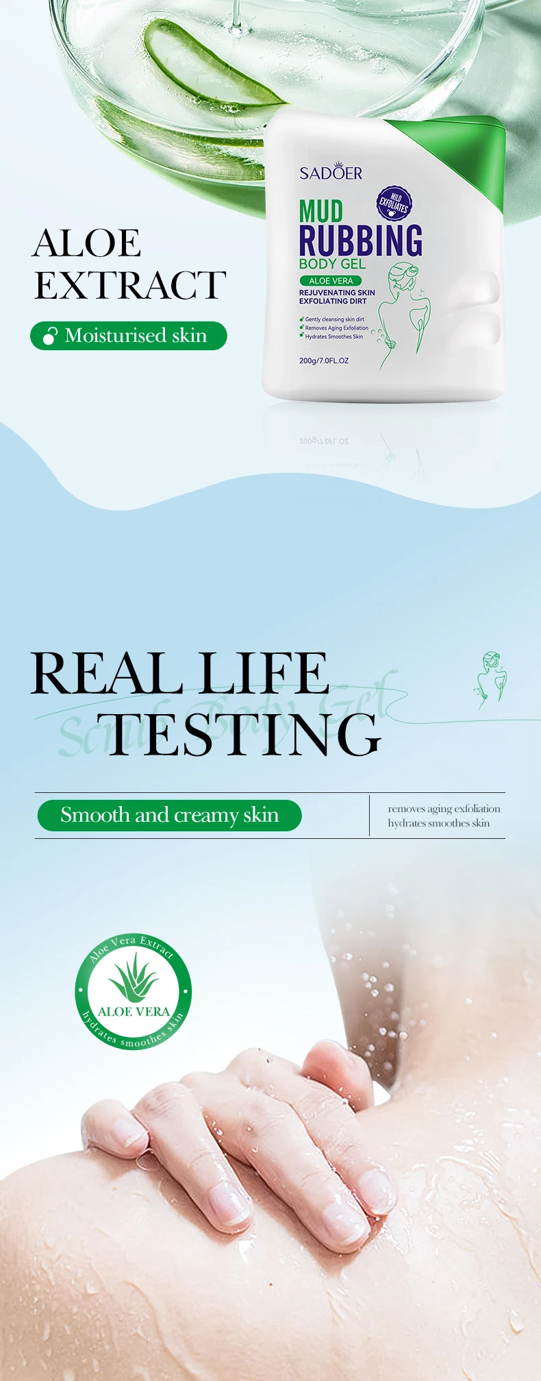 product sadoer moisturizing smoothing exfoliating scrub deep cleansing mud rubbing body gel-7