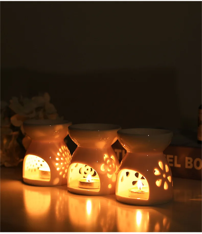 Ceramic Oil Burner Star Moon Aroma Burners Assorted Wax Warmer
