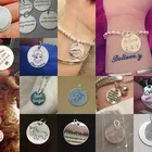 925 Sterling Tags SLand Engravable Jewelry Custom Logo 925 Sterling Silver Circle Tags For Necklace
