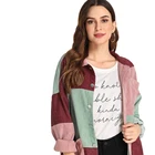 Shirt Wholesale Turn-down Collar Long-sleeve Matching Color Women's Blouses Amp Shirt Jacket